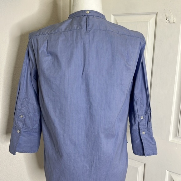 Helmut Lang Ottoman Striped Long Sleeve Shirt Buttondown Women's Medium Preppy - Picture 9 of 13